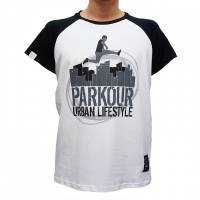 Tričko pro parkour Urban Lifestyle Bílo-černé